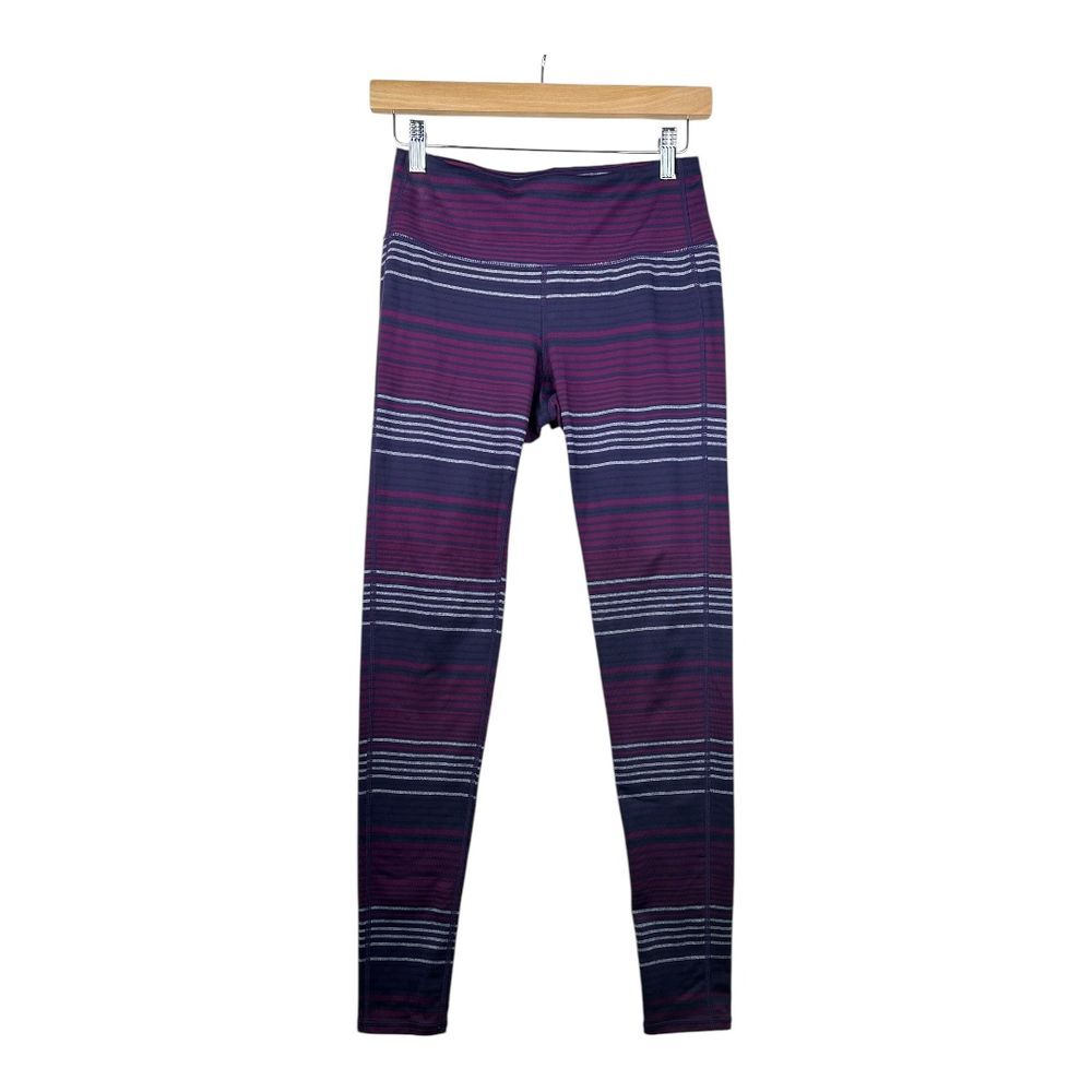 Athleta Chaturange Colorblock Striped Leggings size Small‎ Multicolor